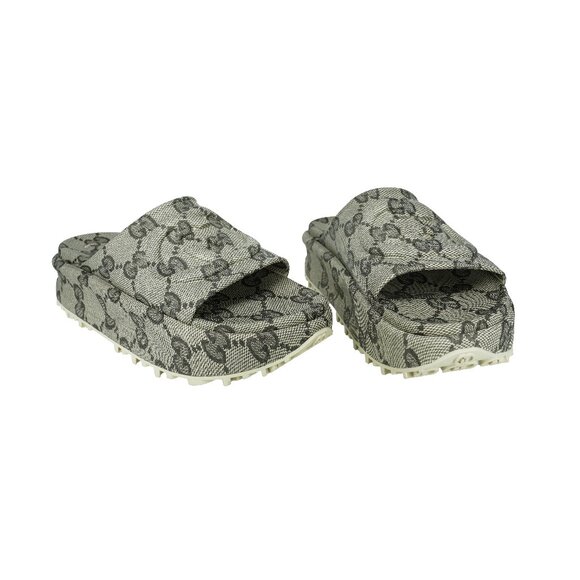 Gucci Interlocking GG Platform Slide Sandals - Picture 1 of 9
